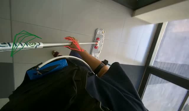 Mopping the floor: egocentric robotics sample