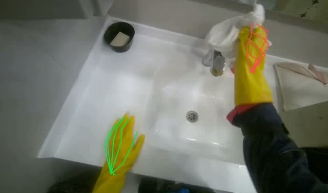 Wiping sink and faucet: egocentric robotics sample