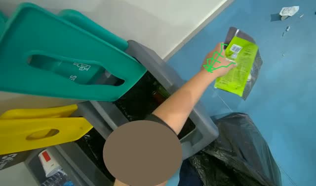 Sorting items into recycling bins: egocentric robotics sample