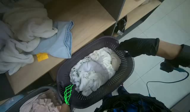 Processing and organizing laundry: egocentric robotics sample