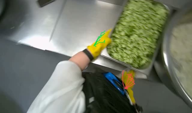 Wiping kitchen counter: egocentric robotics sample