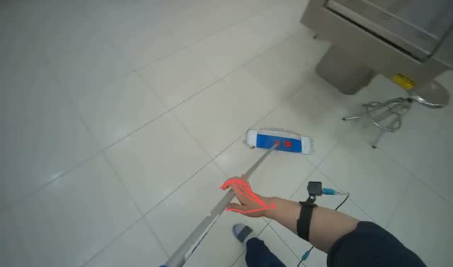 Mopping the floor: egocentric robotics sample