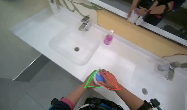 Preparing cleaning solution and tools: egocentric robotics sample