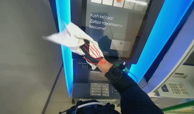 Cleaning ATM machines: egocentric robotics sample