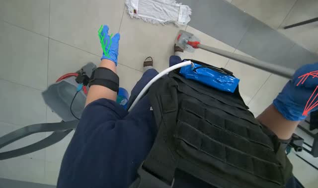 Moving chairs to clear area: egocentric robotics sample