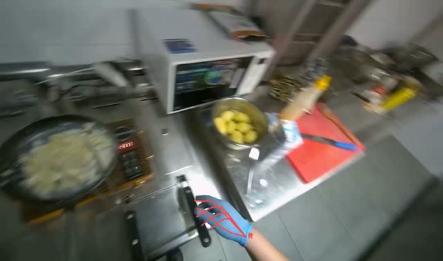 Stirring meal and adding product: egocentric robotics sample