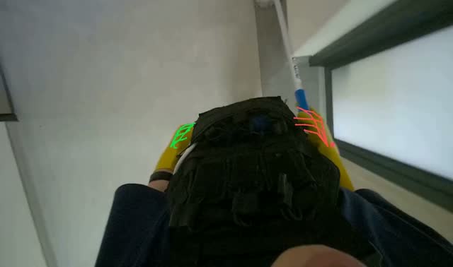Vacuuming restroom floor: egocentric robotics sample