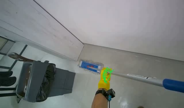 Mopping kitchen floor: egocentric robotics sample