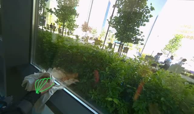 Wiping glass windows and frames: egocentric robotics sample
