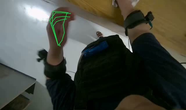 Wiping wooden desk surface: egocentric robotics sample