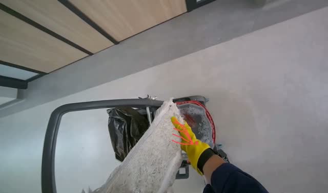 Wringing mop and mopping lobby floor: egocentric robotics sample
