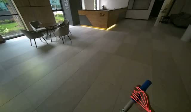 Mopping building floor: egocentric robotics sample