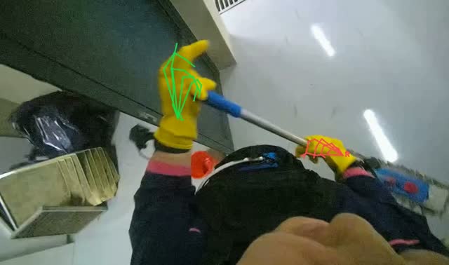 Mopping floor and wall: egocentric robotics sample