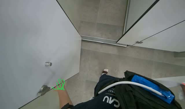Checking toilet stalls: egocentric robotics sample