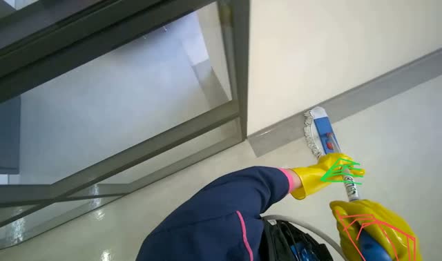 Mopping the wall: egocentric robotics sample