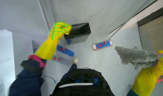Changing mop head: egocentric robotics sample