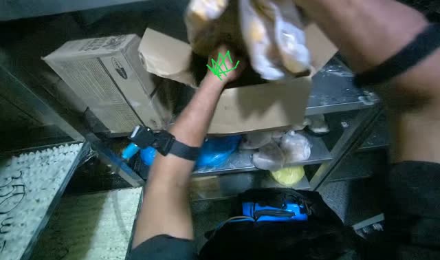 Stocking frozen food onto shelves: egocentric robotics sample
