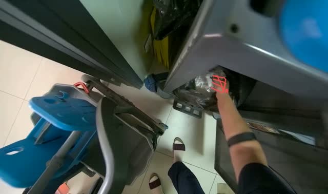 Preparing mop for cleaning: egocentric robotics sample