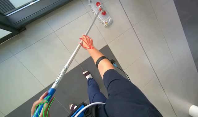 Mopping floor: egocentric robotics sample