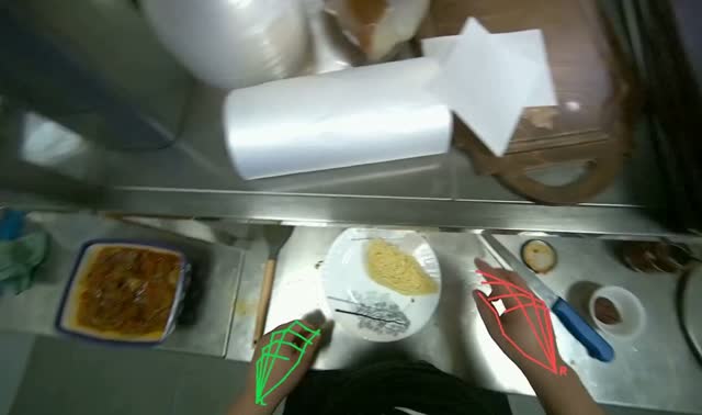 Serving food onto plate: egocentric robotics sample