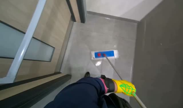 Mopping stairs: egocentric robotics sample