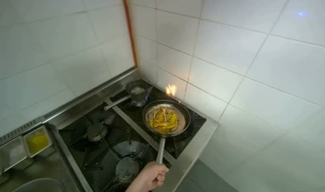Cooking vegetables and meat: egocentric robotics sample