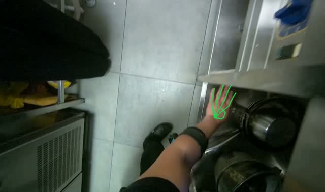 Cooking vegetables in pan: egocentric robotics sample