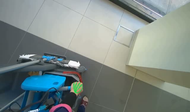 Mopping tiled floor: egocentric robotics sample