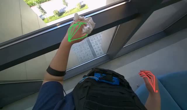 Wiping window frames and glass: egocentric robotics sample