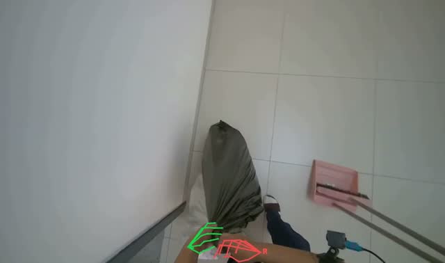 Preparing cleaning tools: egocentric robotics sample