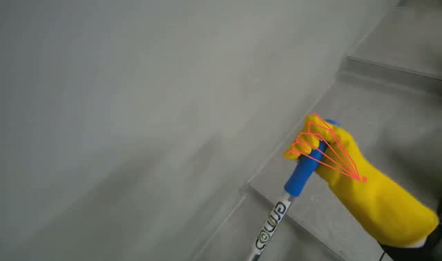 Mopping lecture hall floor: egocentric robotics sample