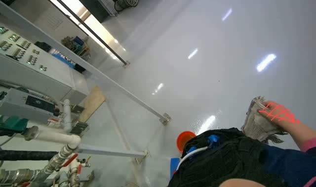 Wiping pipes and wall: egocentric robotics sample