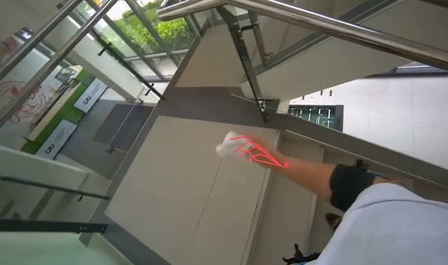 Wiping metal handrails: egocentric robotics sample