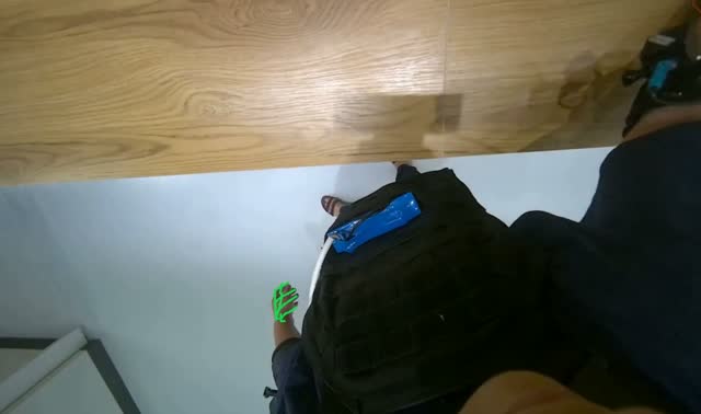 Wiping wooden table: egocentric robotics sample