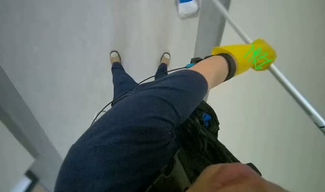 Mopping wall base: egocentric robotics sample