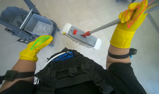 Mopping the floor: egocentric robotics sample