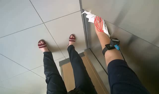 Wiping elevator exterior panels: egocentric robotics sample