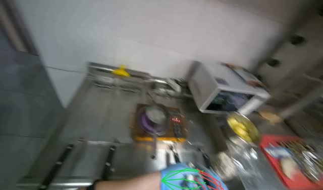 Adding food items to boiling water: egocentric robotics sample