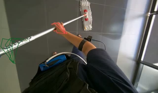 Mopping the floor: egocentric robotics sample