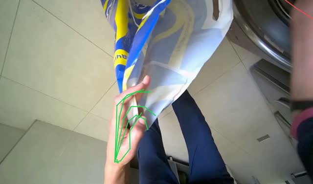 Starting washing machine cycle: egocentric robotics sample