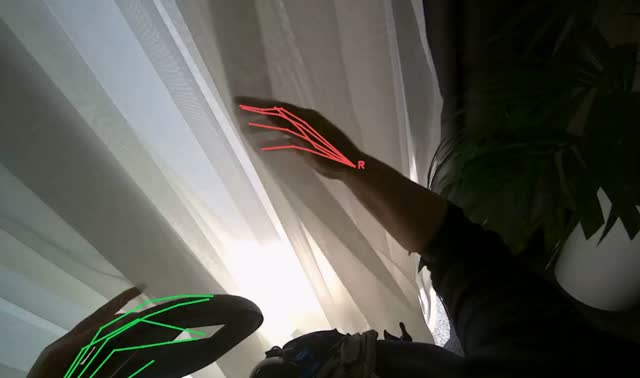 Adjusting window curtains: egocentric robotics sample