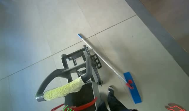Preparing mop for cleaning: egocentric robotics sample