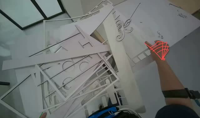 Sorting paper cutouts on desk: egocentric robotics sample