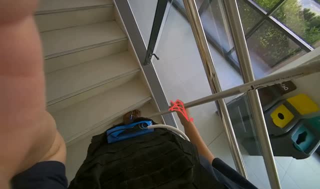 Cleaning stairs: egocentric robotics sample