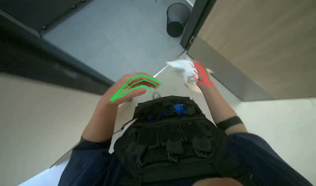 Preparing cleaning cloth: egocentric robotics sample