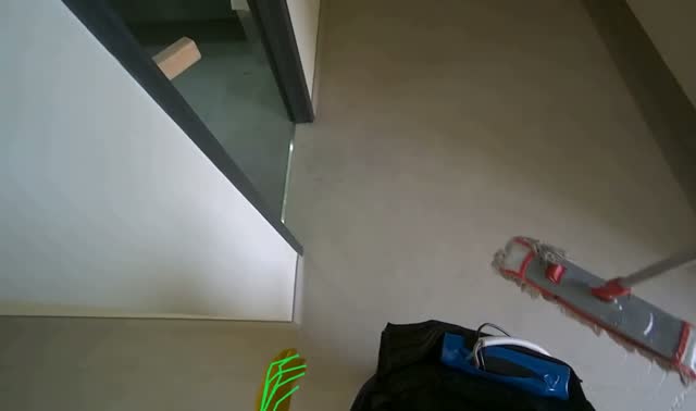 Mopping hallway floor: egocentric robotics sample