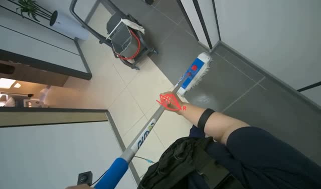 Mopping the hallway floor: egocentric robotics sample