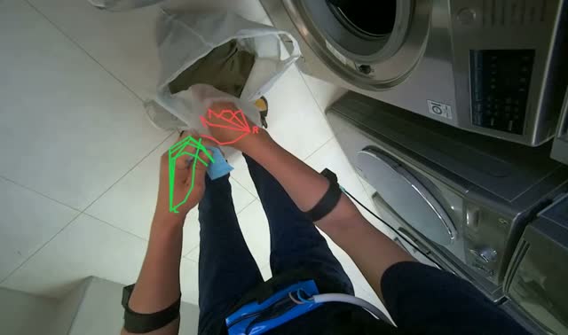 Loading and starting washing machine: egocentric robotics sample