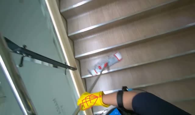 Mopping stairs: egocentric robotics sample