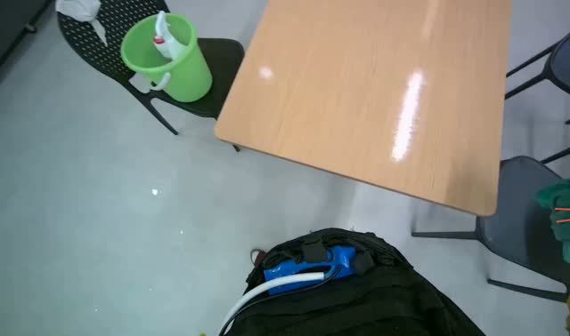 Cleaning wooden table: egocentric robotics sample